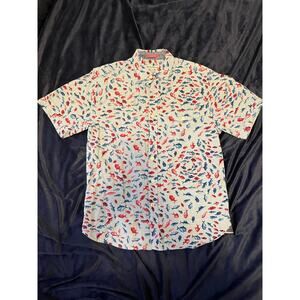 Tommy Bahama Men’s Button Down Shirt Size Small Fish Print 100% Cotton NWOT